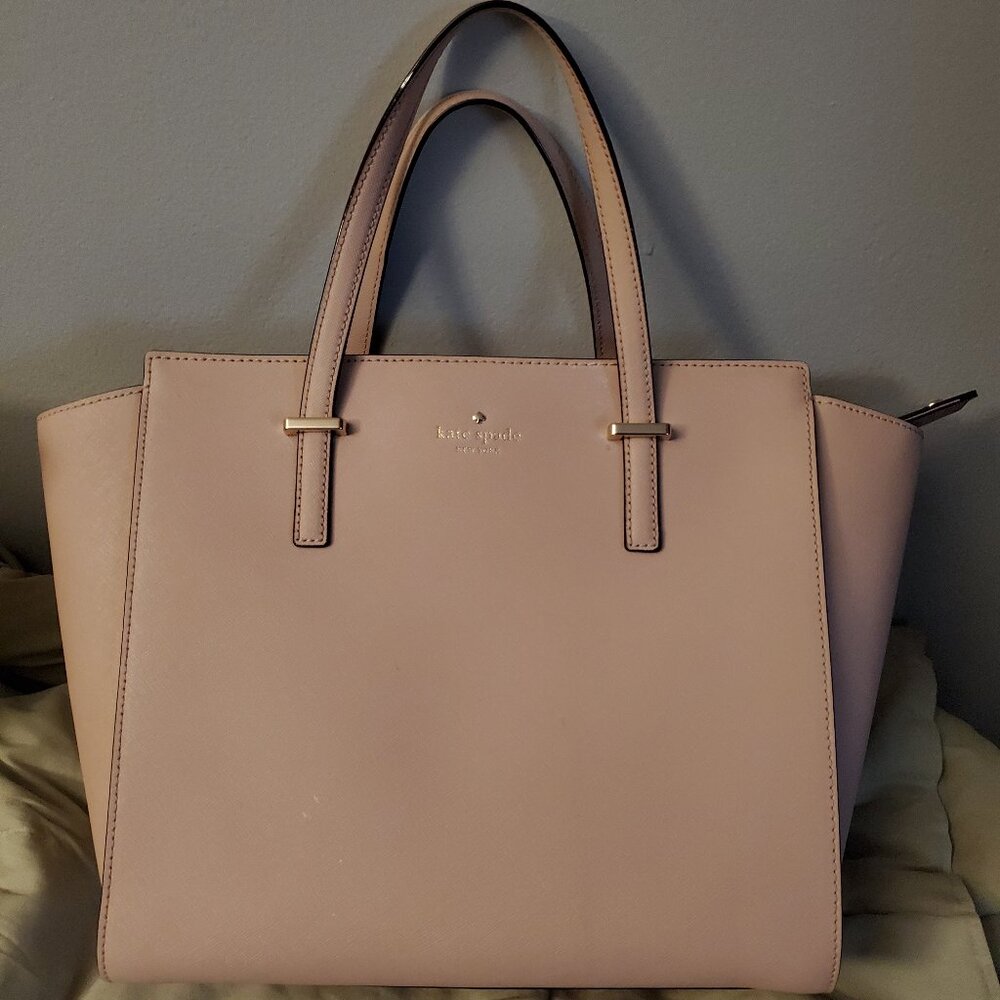 Kate Spade “Cedar Street Hayden” top handle bag in toasted wheat